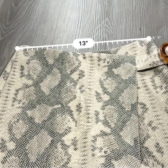 Zara Faux Snakeskin Wrap Skort - Picture 8 of 8